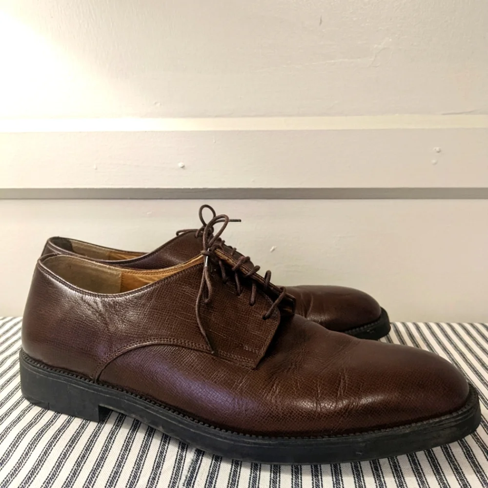Brooks Brothers Men's Brown Leather Oxfords Salinger Size 9‎